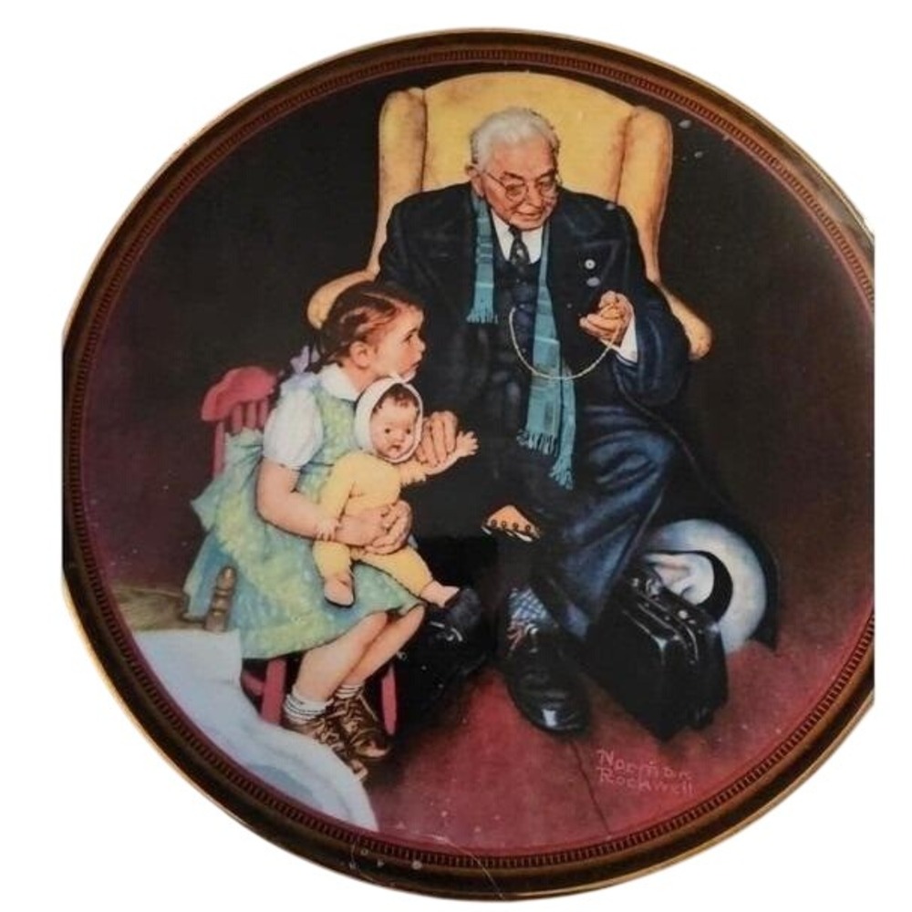 Vintage Norman Rockwell Tender Loving Care Collector1988 Limited Edition Knowles